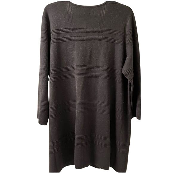 ANNE KLEIN Long Open Cardigan Faux Leather Clasp Size 3X New with Tag MSRP $129 - Picture 4 of 5